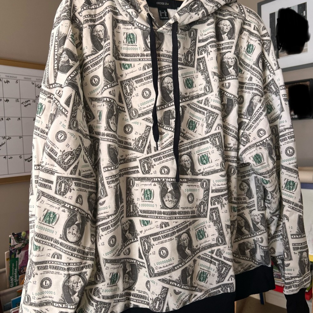 Forever 21 dollar bills hoodie